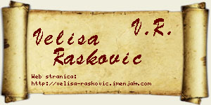 Veliša Rašković vizit kartica